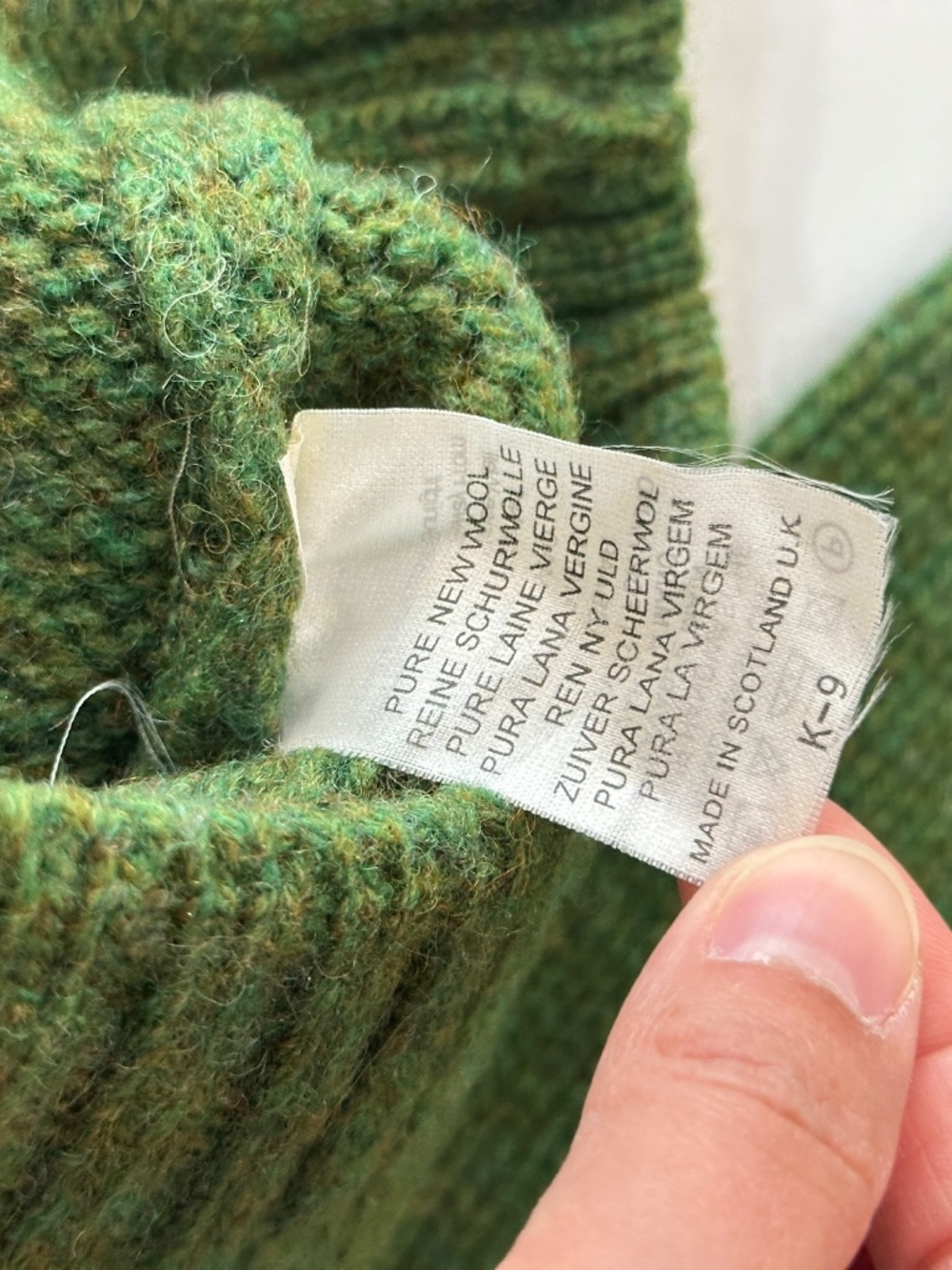 Burberry London Men's Embroidered Logo Green Crewneck Wool Sweater Size L - Picture 8 of 8